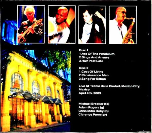 Michael Brecker Quartet Michael Brecker/Mexico 2003 Complete - Image 2