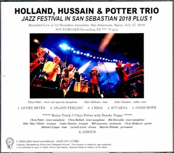 Crosscurrents Trio Dave Holland Zakir Hussain Dave Holland Zakir Hussain/Spain 2018 Complete & more - Image 2