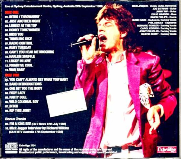 Mick Jagger Mick Jagger/Australia 9.27.1988 New Source & more - Image 2