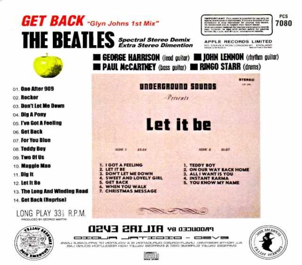 Beatles Get Back Spectral Stereo Demix Extra Stereo Dimension - Image 2