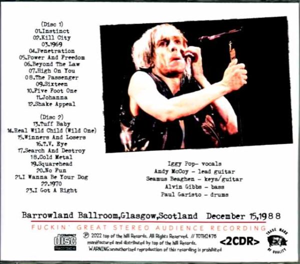 Iggy Pop/Scotland,UK 1988 - Image 2