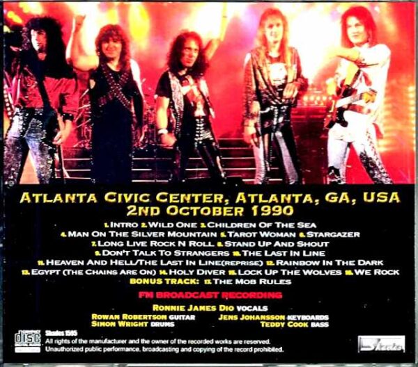 Dio/GA,USA 1990 & more - Image 2
