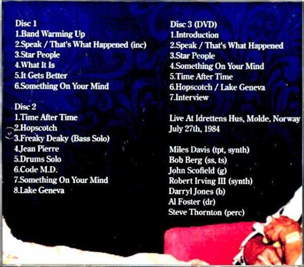 Miles Davis Bob Berg,John Scofield Miles Davis John Scofield/Norway 1984 S & V Upgrade - Image 2