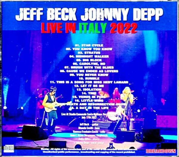 Jeff Beck Johnny Depp Jeff Beck Johnny Depp/Italy 2022 - Image 2