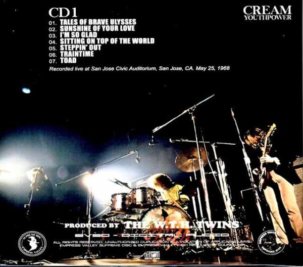 Cream San Jose CA,USA 1968 Raw Generation Master - Image 2