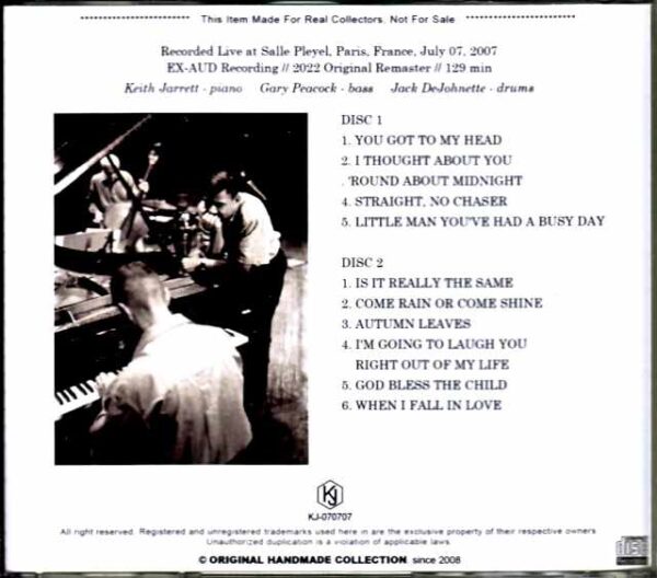 Keith Jarrett Trio Keith Jarrett/France 2007 Complete - Image 2
