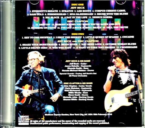 Eric Clapton Jeff Beck Eric Clapton Jeff Beck/NY,USA 2.18.2010 Complete - Image 2