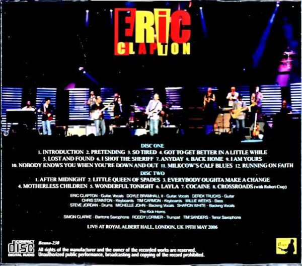 Eric Clapton/London,UK 5.19.2006 DAT Master - Image 2