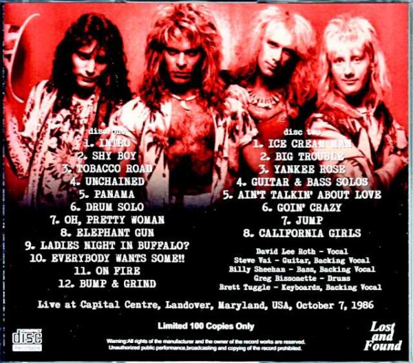 David Lee Roth David Lee Roth/MD,USA 1986 Complete - Image 2