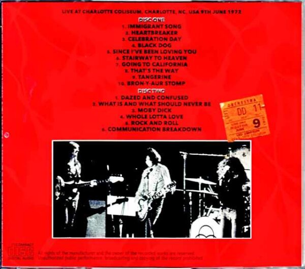 Led Zeppelin/NC,USA 1972 Upgrade - Image 2