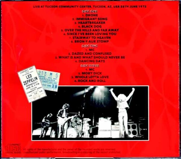 Led Zeppelin/AZ,USA 1972 Upgrade - Image 2