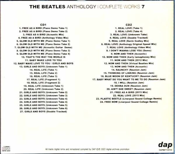Beatles / Anthology Newly Edited, Expanded, and Revised Edition "Complete Works" 7th Edition Anthology Complete Works Vol.7 - Image 2