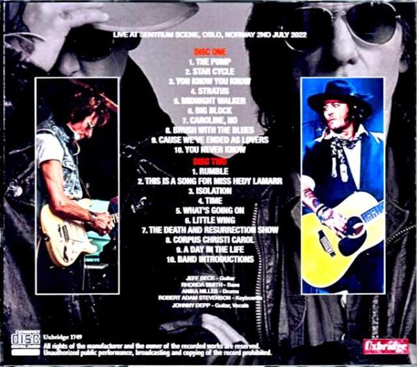 Jeff Beck Johnny Depp Jeff Beck Johnny Depp/Norway 2022 Complete - Image 2