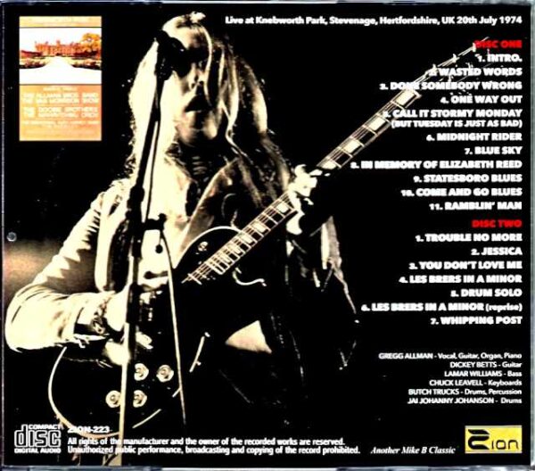 Allman Brothers Band Allman Brothers Band/England,UK 1974 New Source - Image 2