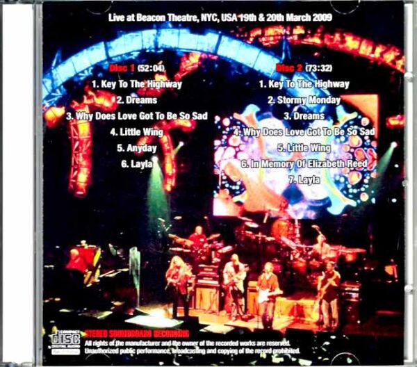 Allman Brothers Band Eric Clapton Allman Brothers Band Eric Clapton/NY,USA 2009 2Days