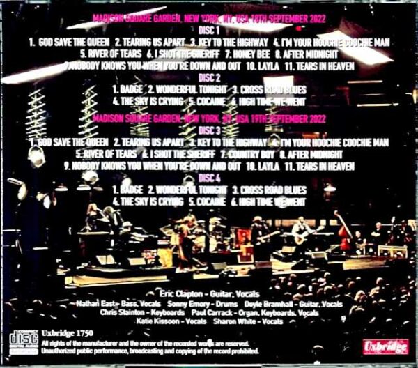Eric Clapton/NY,USA 2022 2Days - Image 2