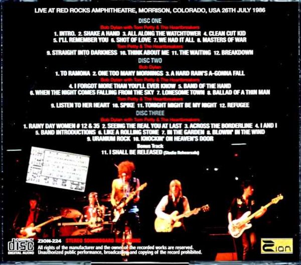 Bob Dylan Tom Petty + the Heartbreakers Bob Dylan Tom Petty/CO,USA 1986 Soundboard - Image 2