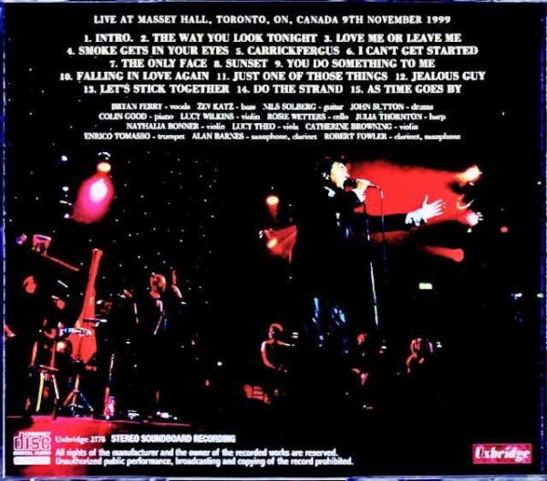 Bryan Ferry/Canada 1999 Complete Soundboard Edition - Image 2