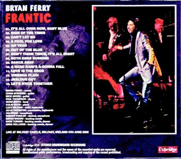 Bryan Ferry/Ireland 2002 Soundboard Edition - Image 2