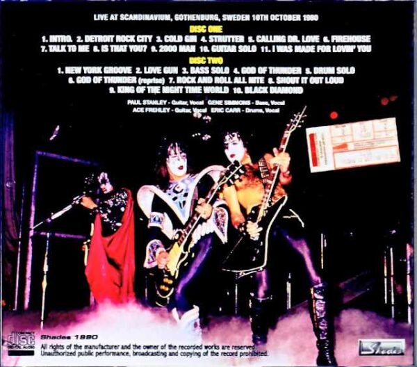 Kiss /Sweden 10.10.1980 Complete - Image 2