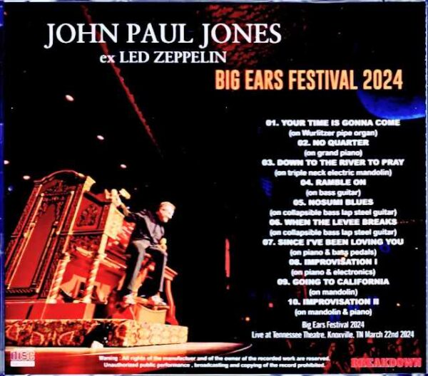 John Paul Jones ex Led Zeppelin/TN,USA 2024 Complete - Image 2