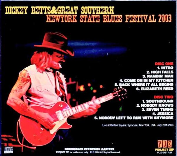 Dickey Betts Great Southern/NY,USA 2003 Complete - Image 2