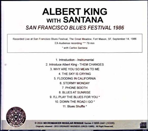 Albert King Santana/SF,USA 1986 - Image 2
