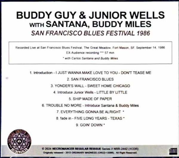 Buddy Guy Junior Wells Santana /SF,USA 1986 - Image 2