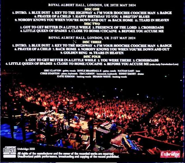 Eric Clapton/London,UK 5.20 & 21.2024 Complete - Image 2