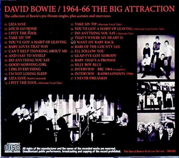 David Bowie/Collection of Bowie Pre-Deram Singles & Acetates and Interviews - Image 2