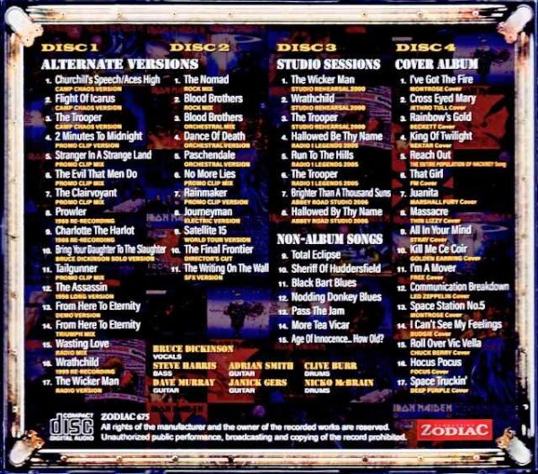 Iron Maiden Complete Collection of Studio Rare Tracks 1982-1992-999-2022 STEREO SBD Alternate Edition - Image 2