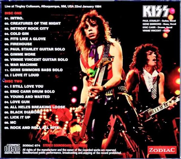 Kiss/NM,USA 1984 Complete Soundboard Edition - Image 2