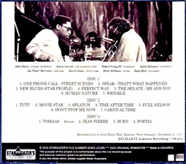 Miles Davis Kenny Garrett /Germany 11.23.1987 Upgrade - Image 2