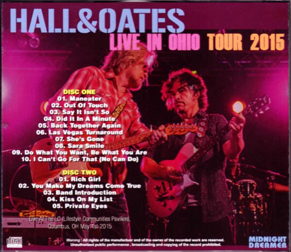 Hall & Oates/OH, USA 2015 - Image 2