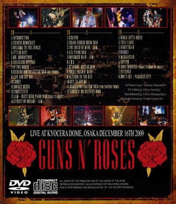 GUNS N'ROSES/Osaka Japan 12.16.2009 - Image 2