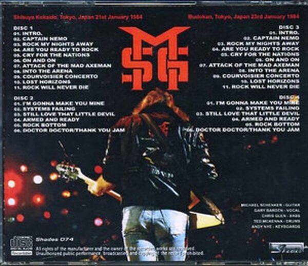Michael Schenker Group/Tokyo,Japan 1984 - Image 2