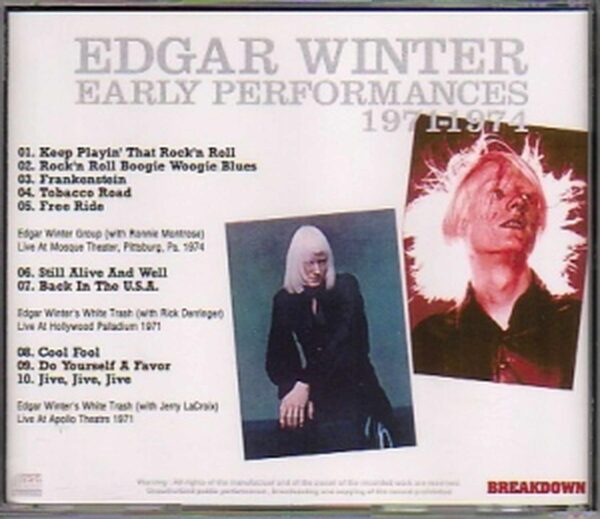 Edgar Winter Edgar Winter/Live Performances '71-'74 - Image 2