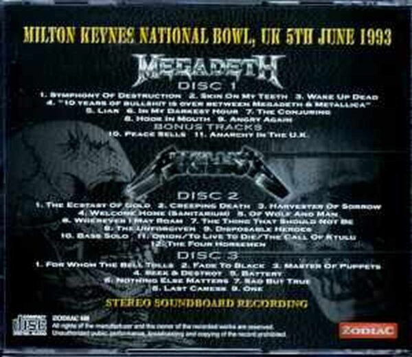 Metallica,Megadeth Metallica Megadeth/UK 1993 - Image 2