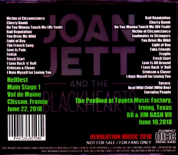Joan Jett and the Blackhearts/France 2018 & more - Image 2
