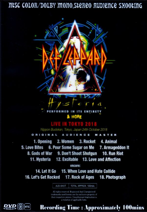 Def Leppard/Tokyo,Japan 2018 - Image 2