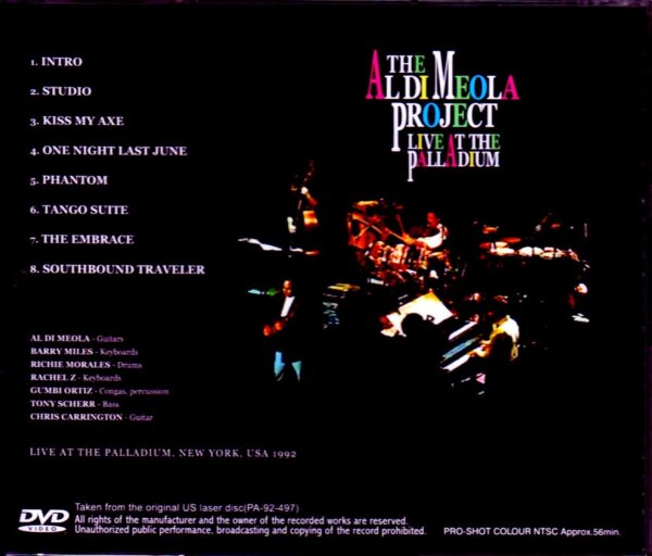 Al di Meola Project/NY,USA 1992 Japanese LD Ver. - Image 2