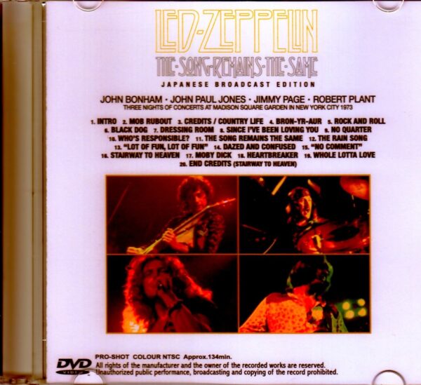 Led Zeppelin/Crazy Live Japanese Broadcast Edition - Image 2