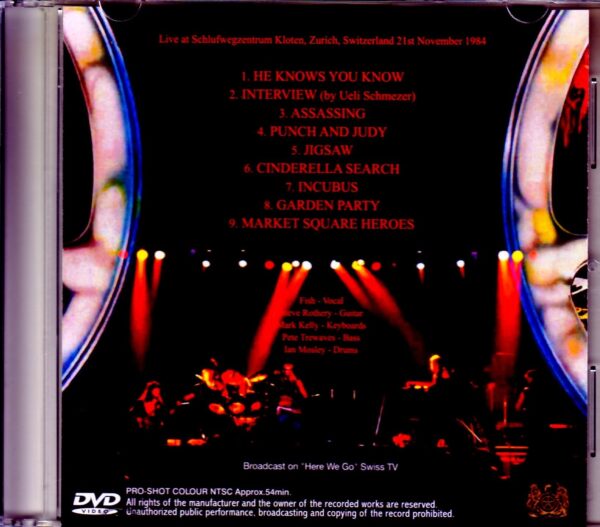 Marillion/Switzerland 1984 - Image 2
