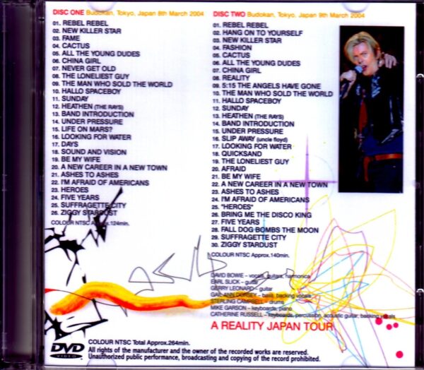 David Bowie/Tokyo,Japan 2004 2 Days - Image 2