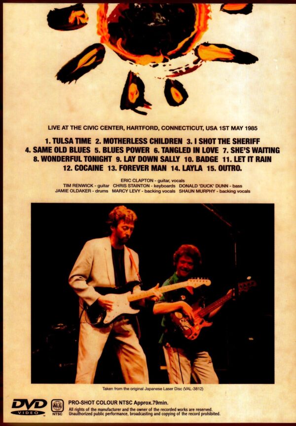 Eric Clapton/CT,USA 1985 Japanese LD Ver. - Image 2