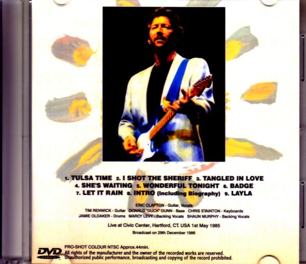 Eric Clapton/CT,USA 1985 Japanese Broadcast Ver. - Image 2