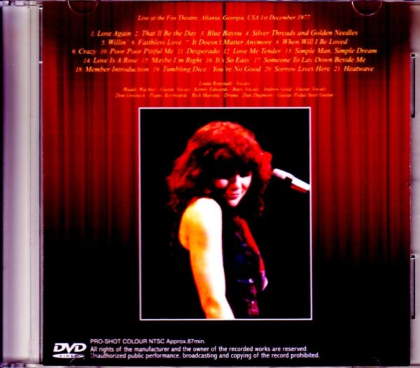 Linda Ronstadt/GA,USA 1977 Upgrade - Image 2