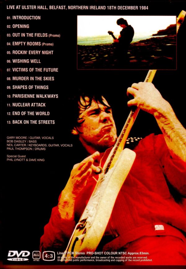 Gary Moore/Ireland 1984 Original Japanese LD Ver - Image 2