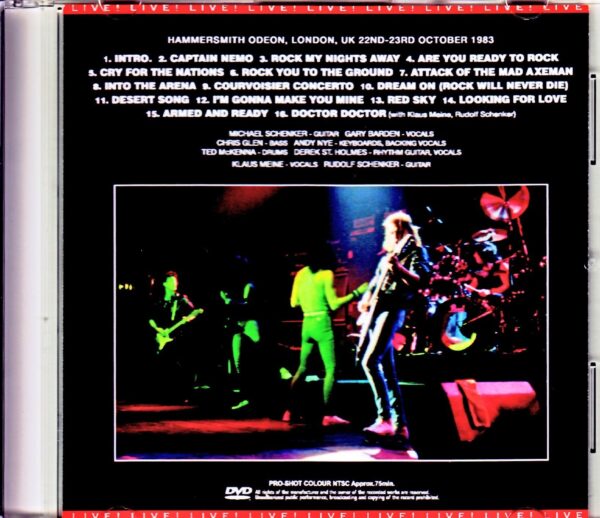 Michael Schenker Group/London,UK 1983 2 Days Upgrade - Image 2