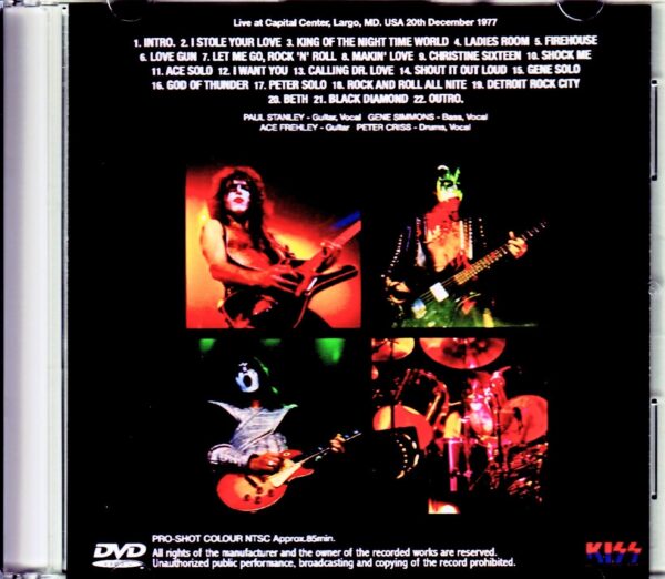 Kiss/MD,USA 12.20.1977 Complete - Image 2